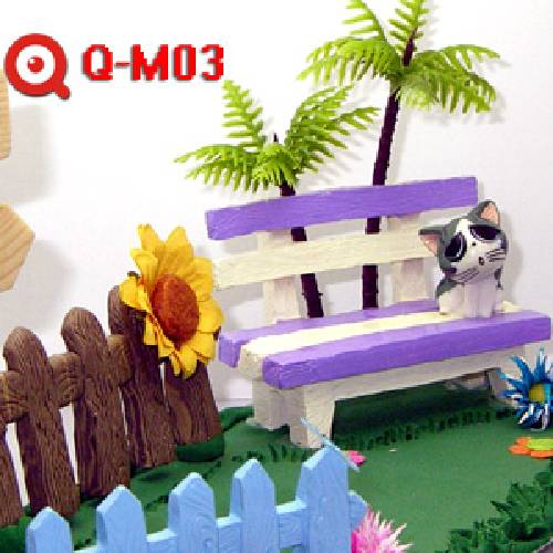 Q-M03-公園小貓+壓克力盒